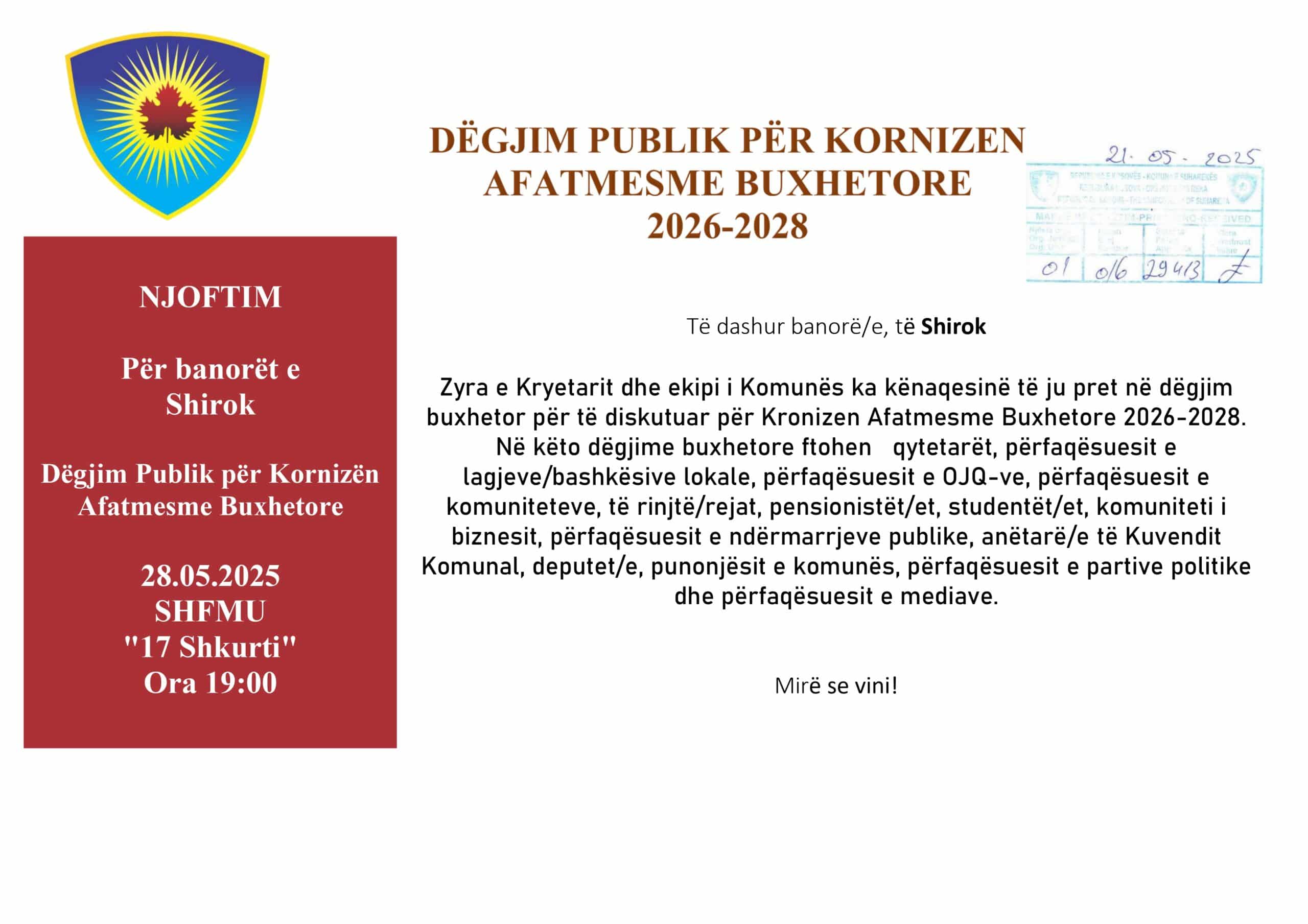 DËGJIM PUBLIK Shirok